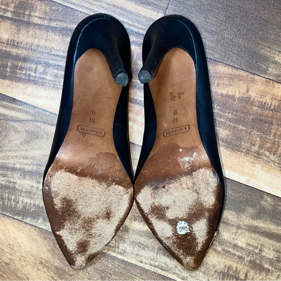 Coach • NACIE Snake Toe Leather Stilettos - Picture 9 of 12